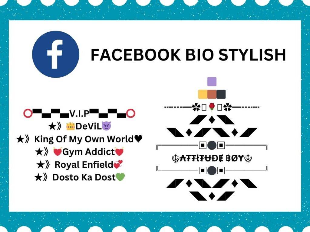 Facebook bio stylish